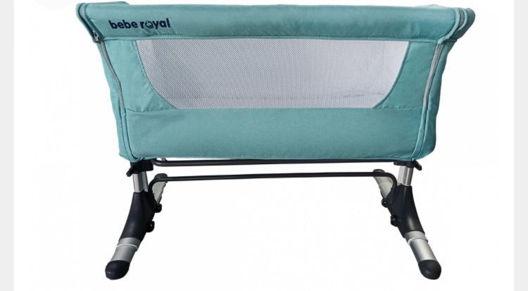 Patut Co sleeper Bebe Royal cu leganare Turcoaz