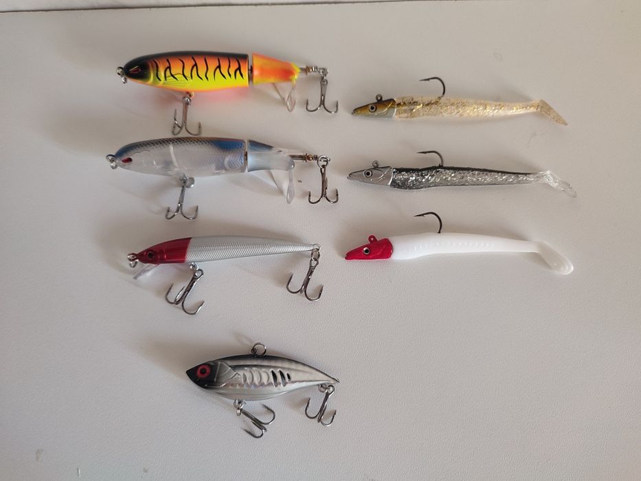 Voblere Whopper Plopper,vobler sinking si naluci soft cu jig fish head