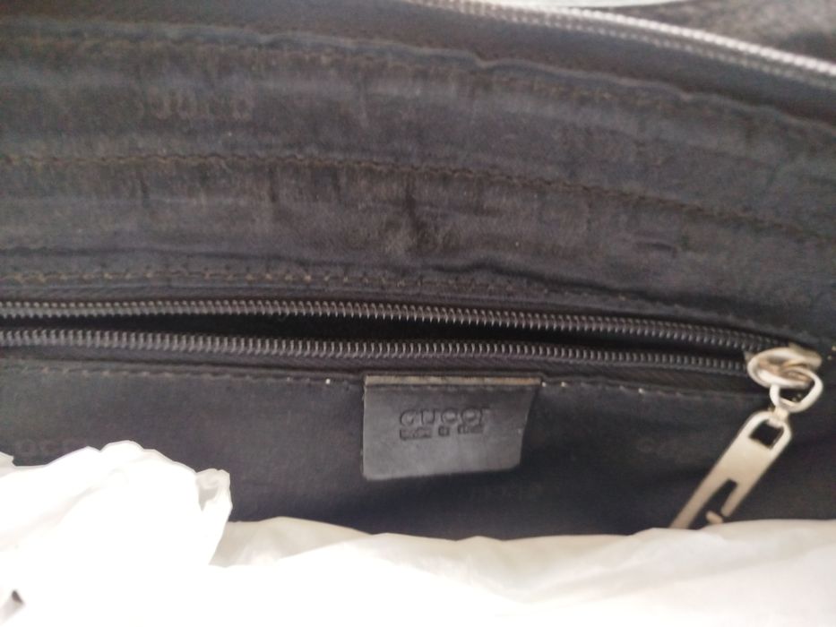 Чанта Гучи от  кожа и текстил