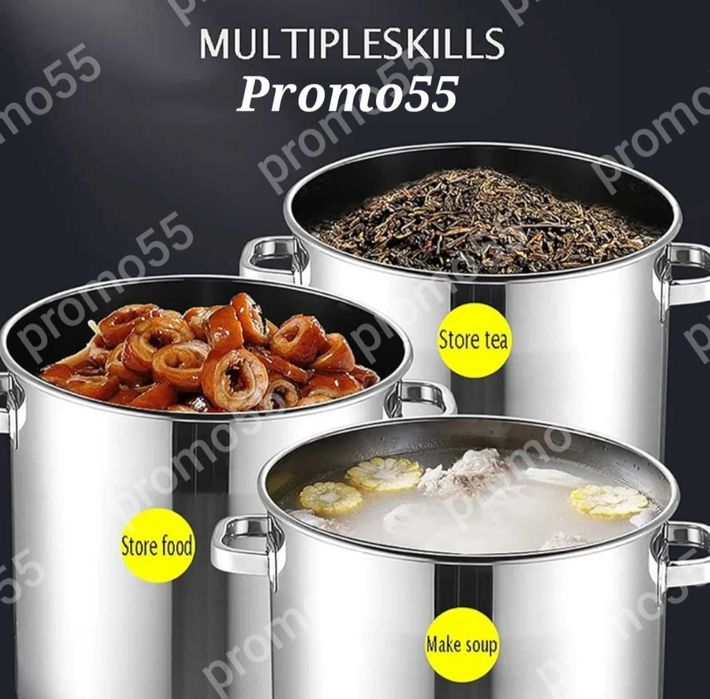 Казан алпака от 30л/50л/100л/160л Казани с двойно подсилено дъно 2,5мм