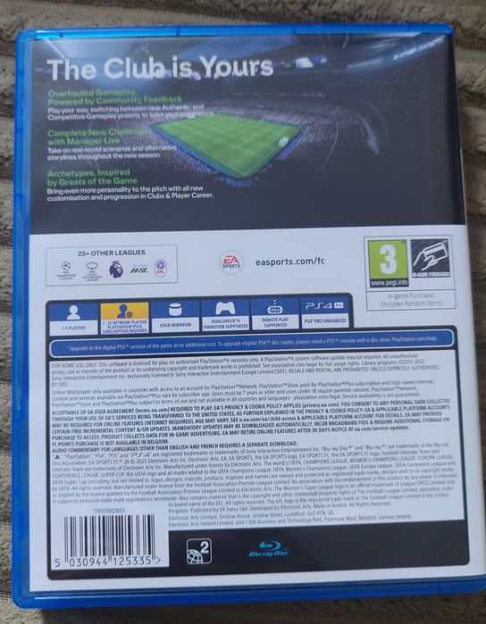 Продам FC 26 диск PS4