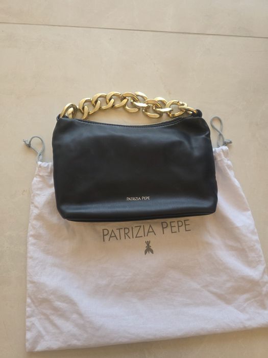 Patrizia Pepe чанта – естествена кожа, черна