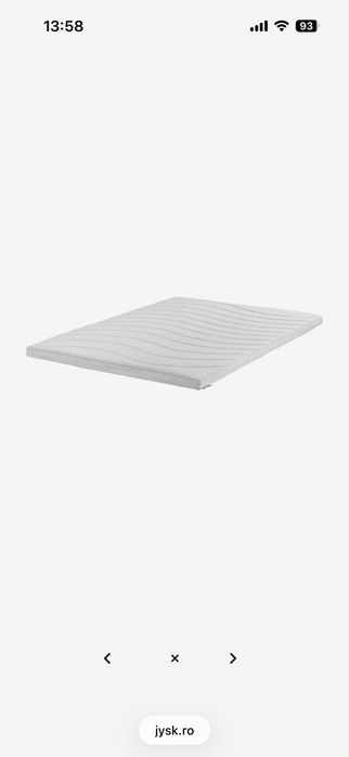 Topper saltea JYSK WELLPUR GULEN 140x200 – ca nouă