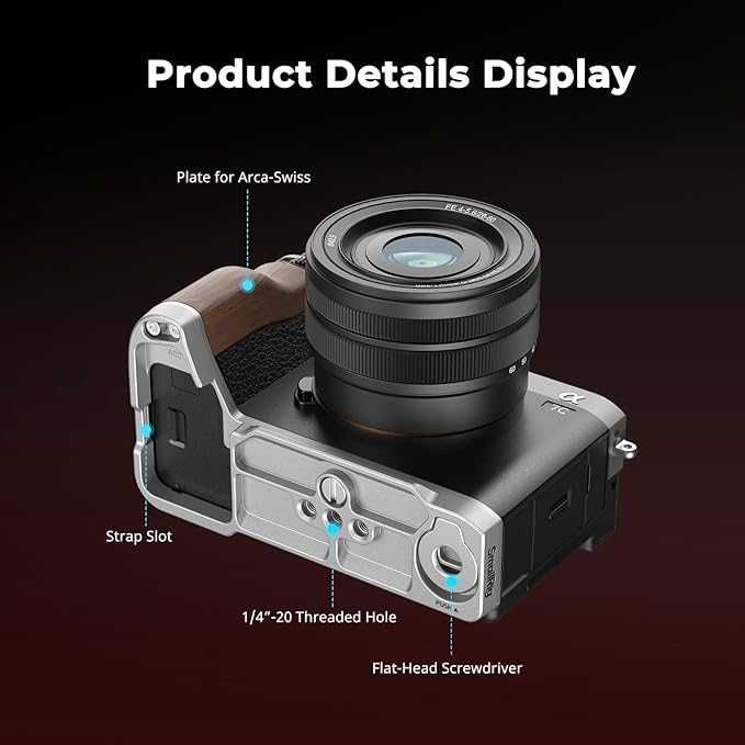 Sony A7C II \ 7CR Рукоятка L-образной формы SmallRig(деревянная ручка)