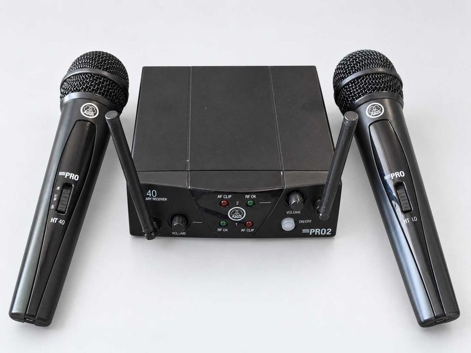 AKG WMS40 Mini Dual – 2 безжични микрофона с приемник, комплект