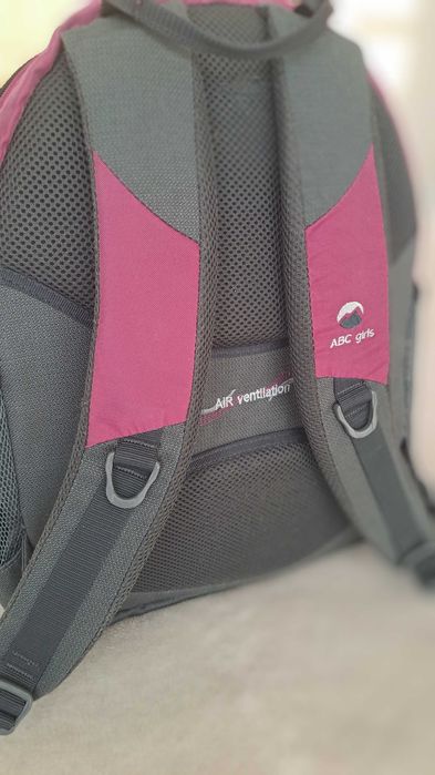 Раница за училище ТАШЕВ ABC Flowers Сиво/Циклама