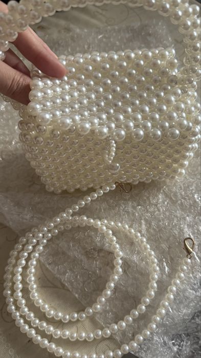 Сумочка клатч из бусин. Ручная работа.