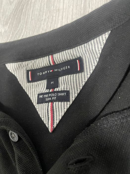 Tricou Polo Tommy Hilfiger M negru – ca nou, slim fit