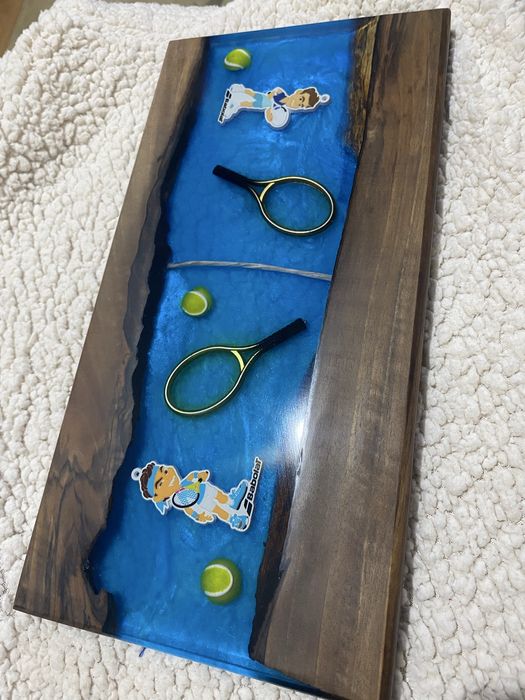 Дъски + подложки от орех и епоксидна смола