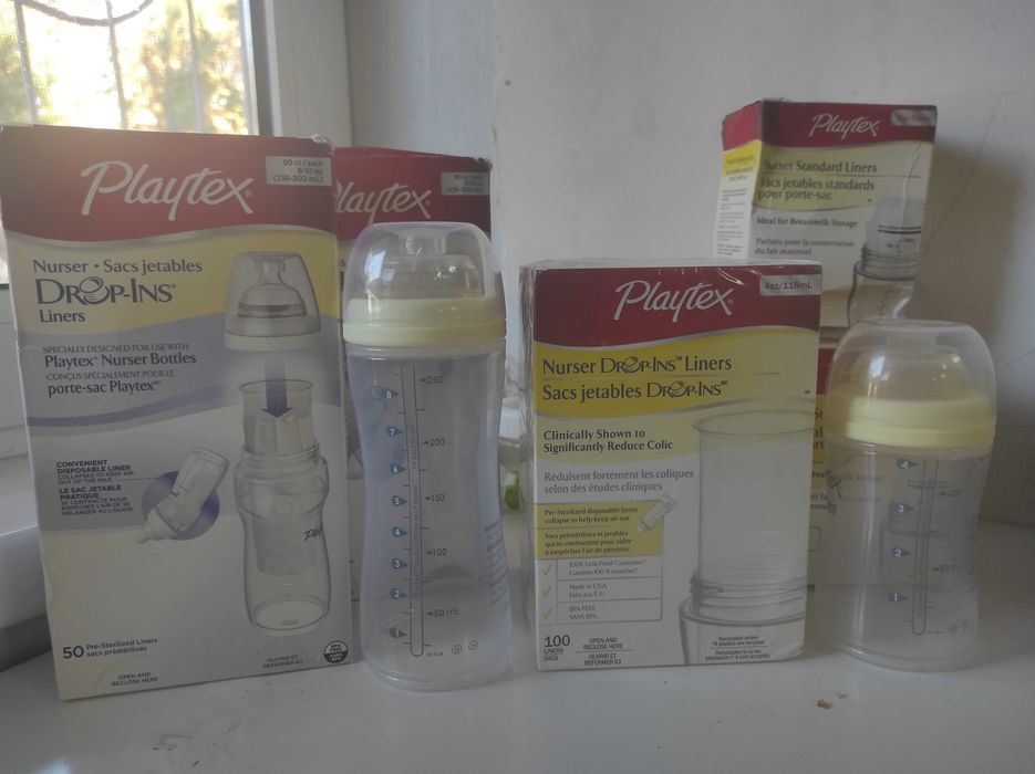 Playtex стерильная  разовая насадки к бутылке 118 мл