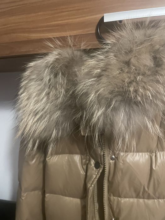 Geaca cu puf si blana naturala