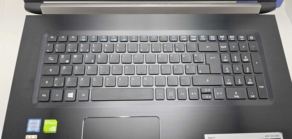 Acer Aspire 5 A517-51G  i5 8250U/8GB/256SSD/1TB HDD/Nvidia MX130-2GB