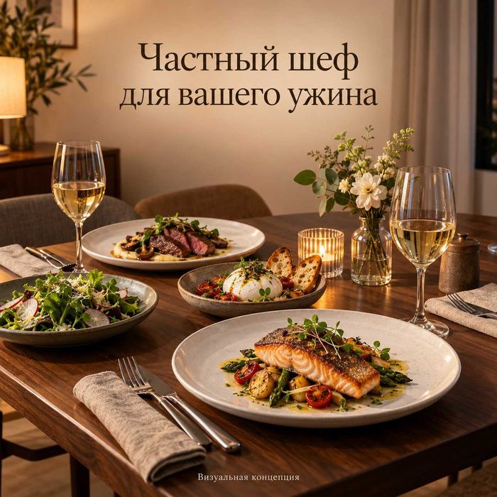 Шеф-повар на дом для камерного ужина