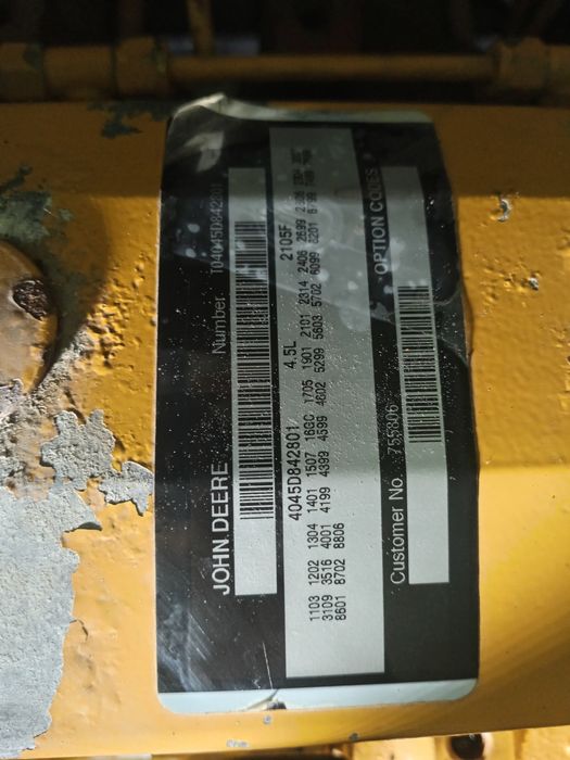 Motocompresor SULLAIR 185 motor john deere