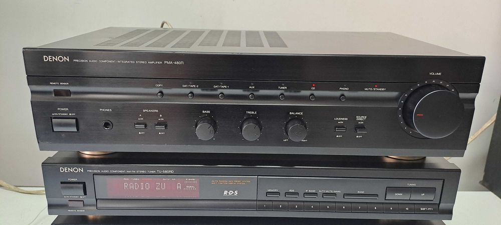 Amplituner PMA-480R + Tuner TU-580RD + CD Player DCD-480 – Linie Audio Denon Gold-Feet Japan