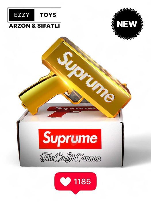 Supreme pul sochar pistolet/Пистолет-распылитель для денег Supreme