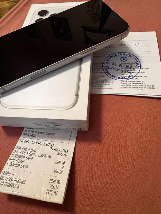 Iphone 17 pro max - 512 GB - silver - с гаранция