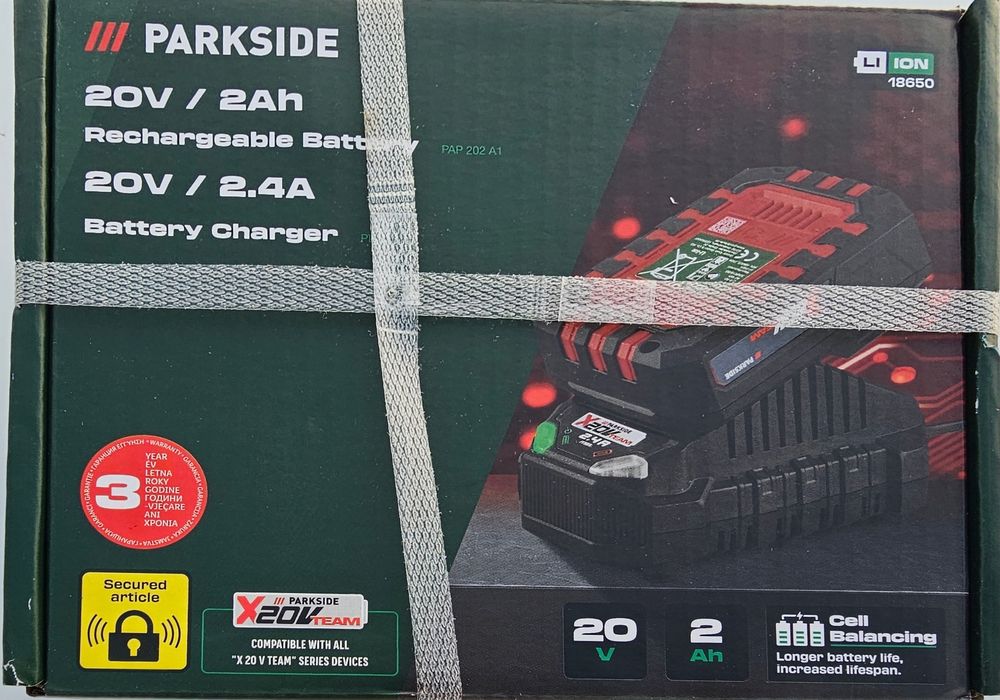 Parkside Зарядно устройство до 12Ah и акумулаторна батерия 2Ah