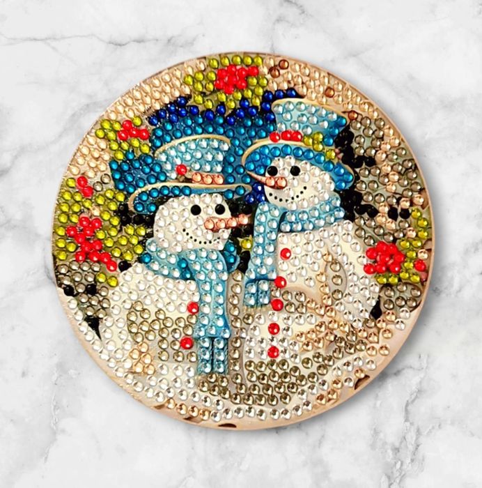 Suporturi pentru cană stil mozaic cu diamante de Crăciun