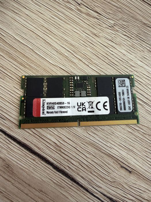 Рам памет Kingston 16GB DDR5 4800MHz SO-DIMM RAM за лаптоп