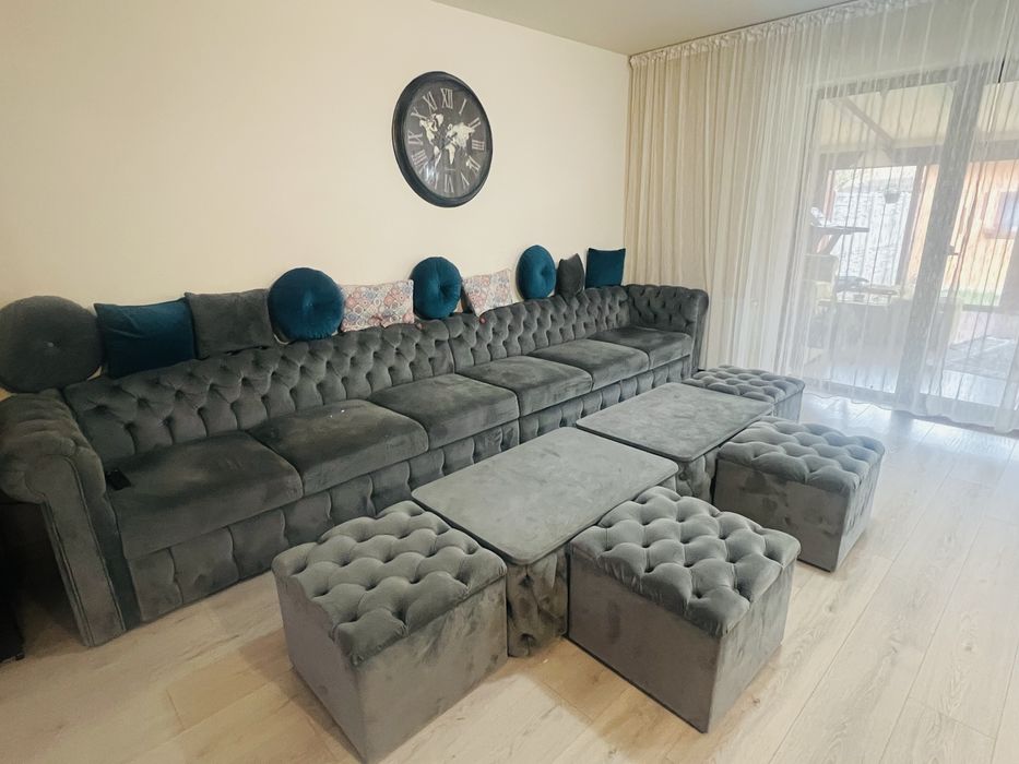 Canapea model Chesterfield extensibila