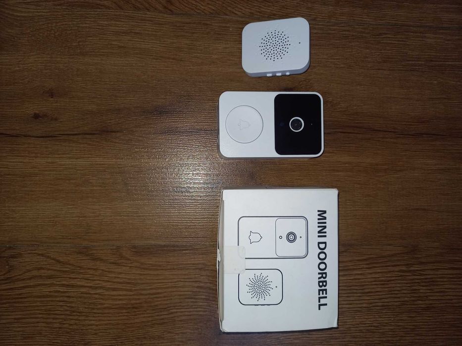Беспроводной умный, WiFi дверной звонок с камерой, белый цвет.