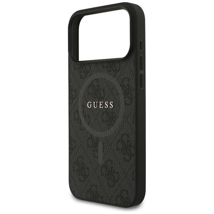 Guess 4g ring classic logo magsafe case for iphone 17 pro max black