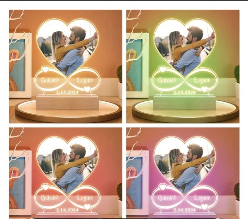 Персонализирана рамка за снимка с нощна лампа!