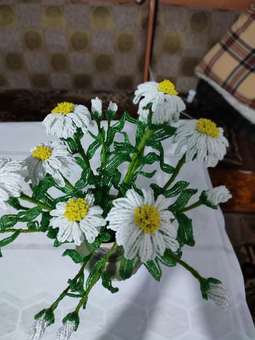 Цветы из бисера hand made