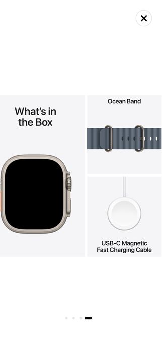 Apple Watch Ultra 3, GPS + Cellular, Carcasa Natural Titanium 49mm, Anchor Blue Ocean Band