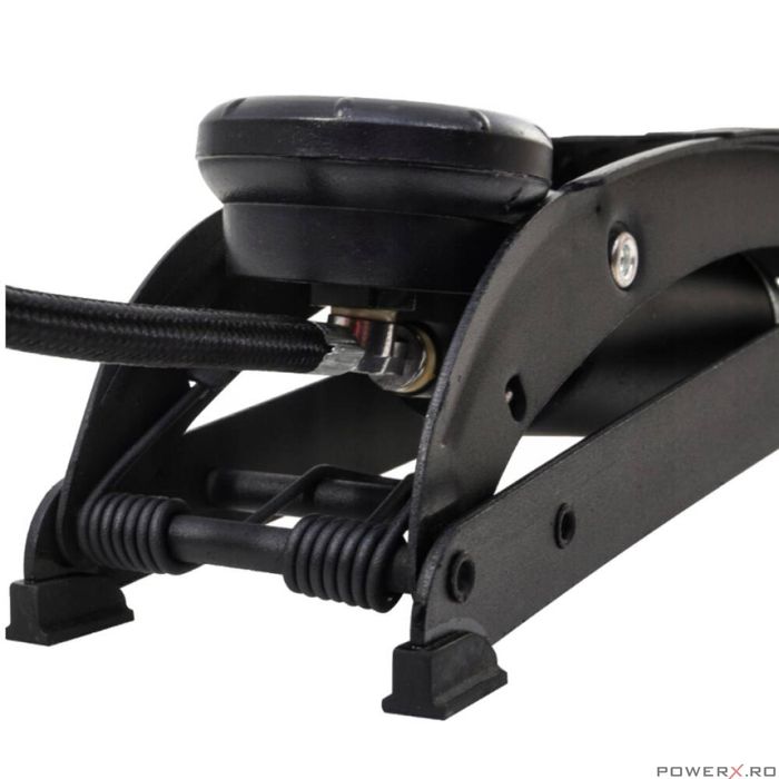 Pompa de picior cu piston si manometru pentru umflat, presiune 7 bari,