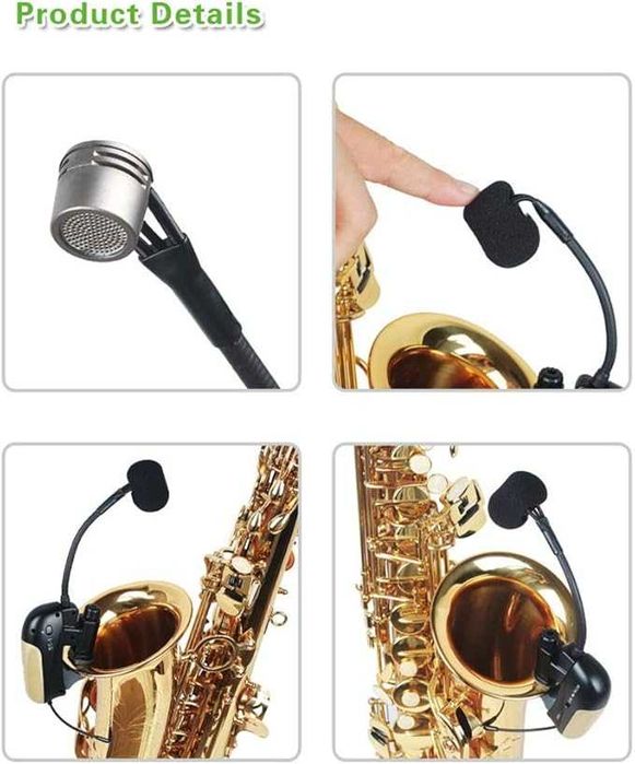 Set Wireless microfon pentru Saxofon și Trompeta ACEMIC PR-8/ST-4 cu efect de reverberatie cu CASE (Shure, Sennheiser)