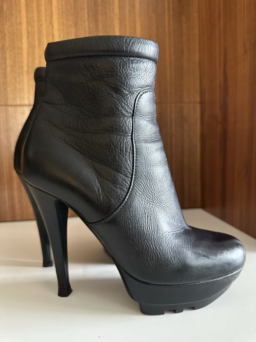 Botine din piele naturala negre Fabio Lenzi 36 dar se potrivesc la 37