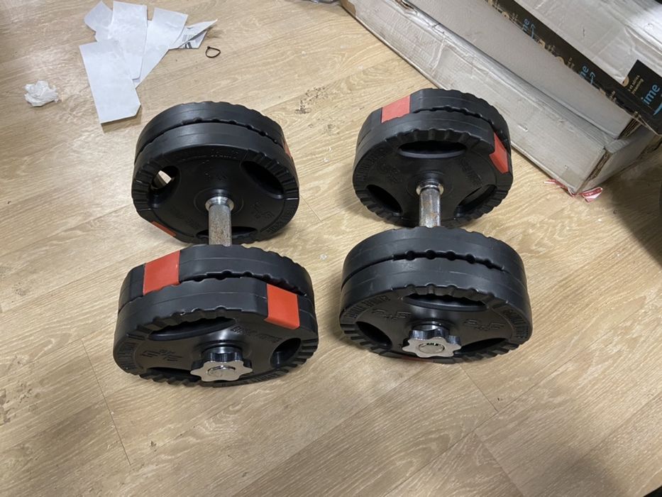 Gantere reglabile noi cu discuri cu maner 25 kg, 12,5+12,5=25 kg, noi