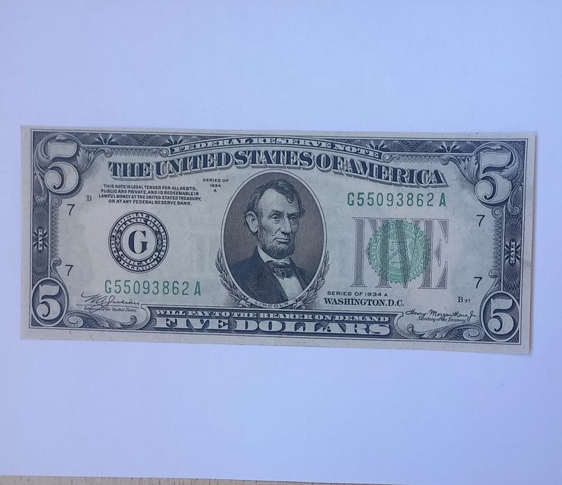 Bancnote de 2 dolari 1953 1 dolar 1957 5 dolari 1934