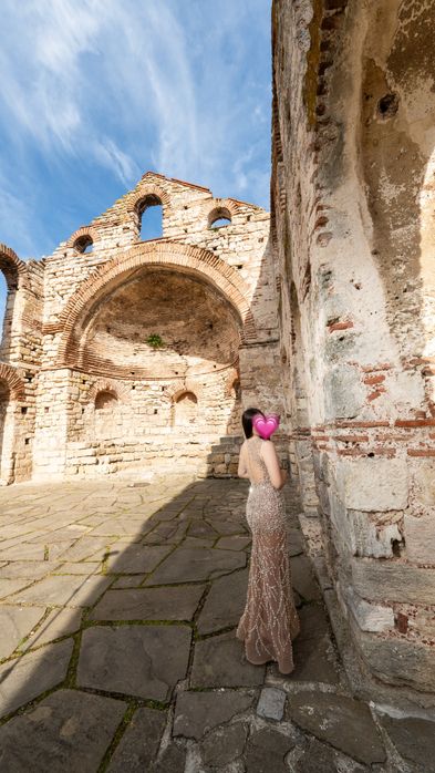 Бална рокля с перли