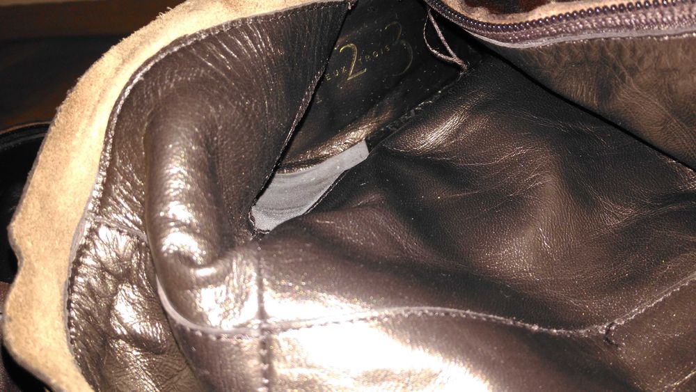 Cizme piele naturala maron, 37, aprox. 23,5 cm, Rochita neagra, 40