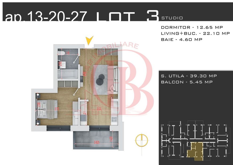 Apartament 2 camere Promo Parcare Titan-Theodor Pallady