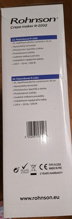 Aparat pt facut clatite Rhonson R-2202, sigilat