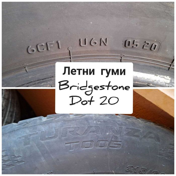 Летни гуми Bridgestone — 215/60 R16