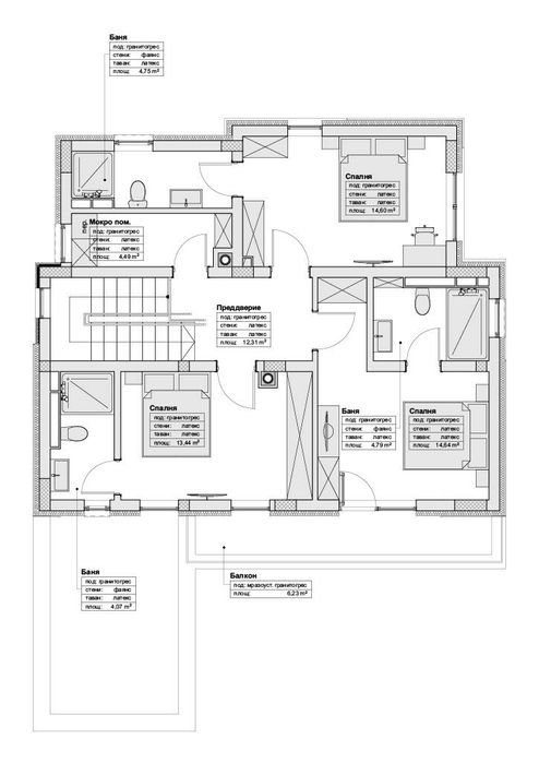 Продава се Къща в Пловдив, Беломорски - 213 кв.м за 1200 €/кв.м - Снимка #7