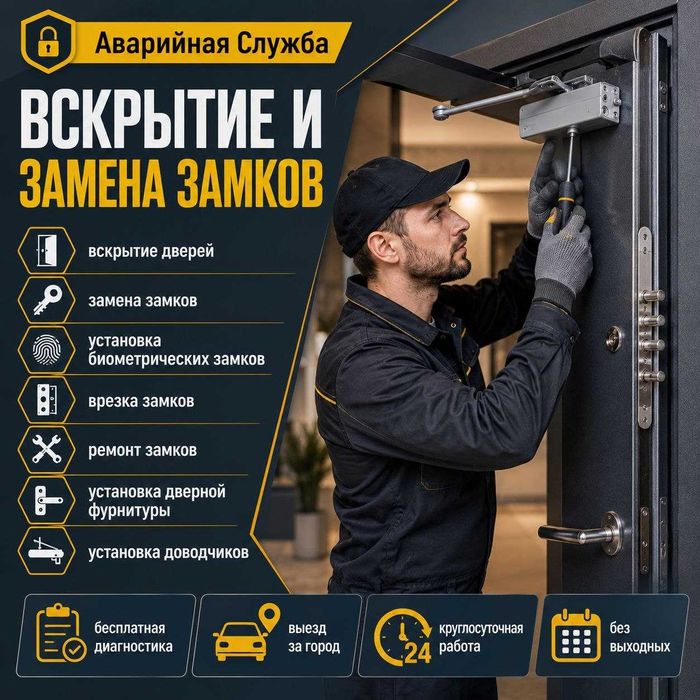 Вскрытие дверей*Вскрытие квартир|Открыть дверь,Замена замков/Ручек