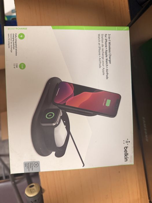 Incarcator wireless Belkin, Boost Charge, 3 in 1pentru iPhone