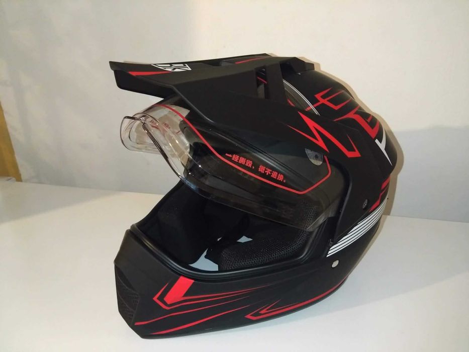 Casca moto  ATV Cross MX/Enduro, Atv cu viziera clara,interior premium, M si L