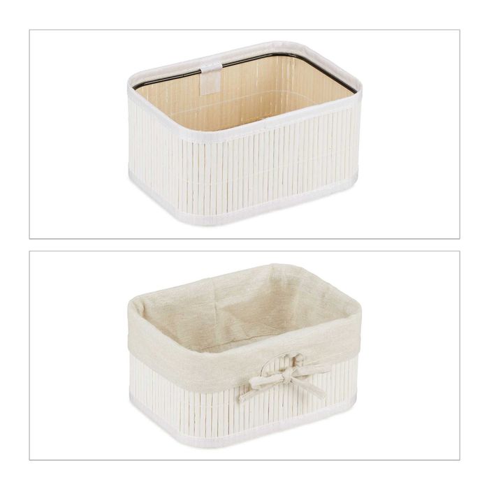 Комплект от 4 кутии за съхранение от бамбук