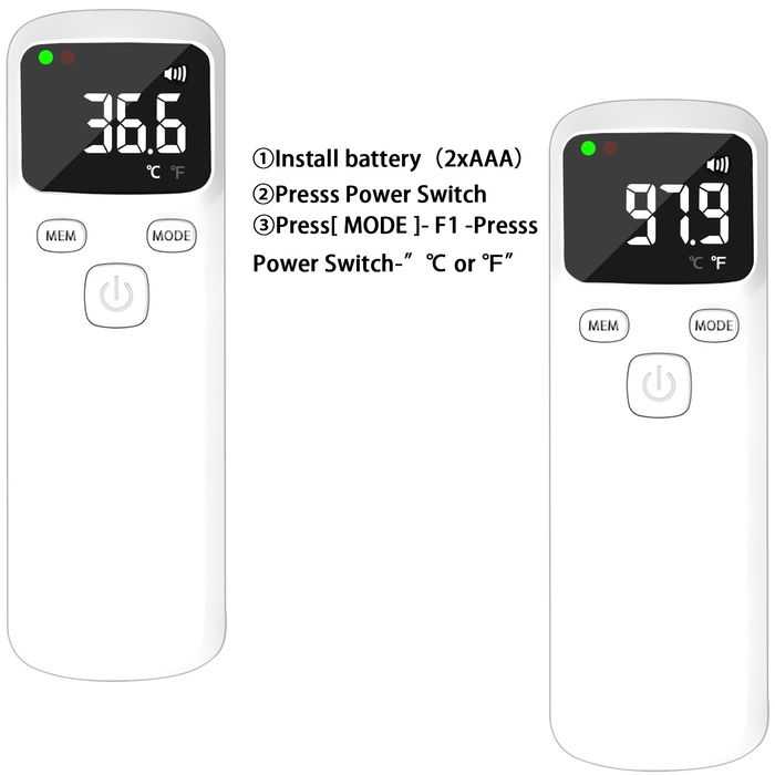 Termometru Digital cu Afisaj si infrarosu medical Bebelusi Copii Nou