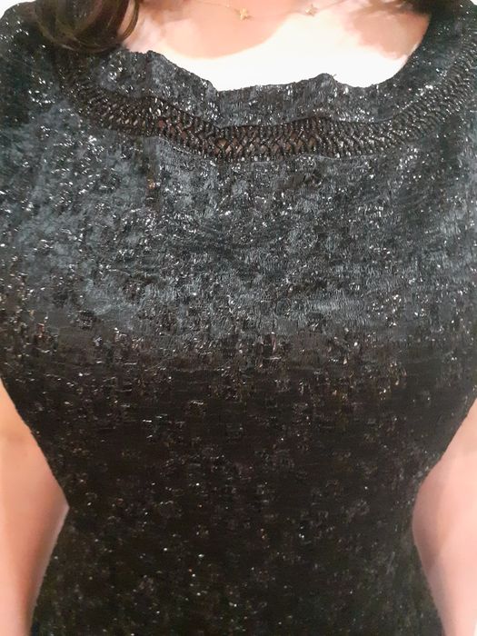 Rochita de ocazie neagra cu sclipici
