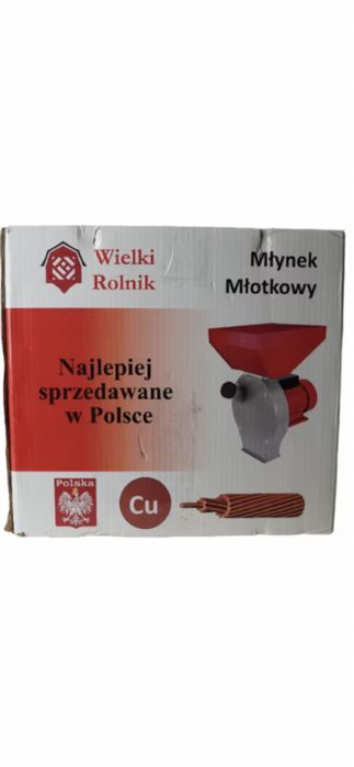 Moară electrică cereale și porumb cu cuvă mare Polonia 3,9 kw /3200rpm