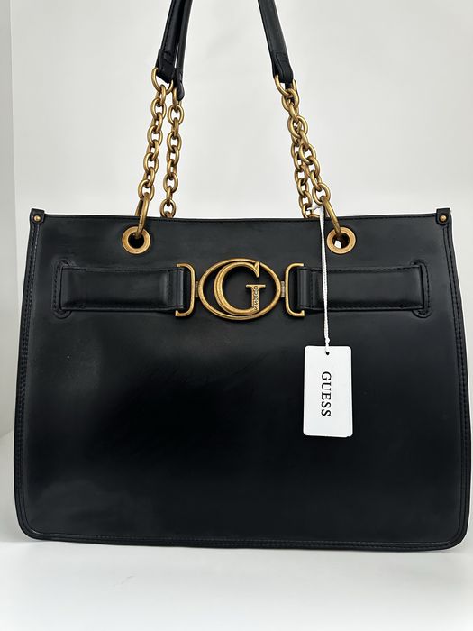 Geanta mare GUESS, Aviana Tote, neagra, noua - cu eticheta