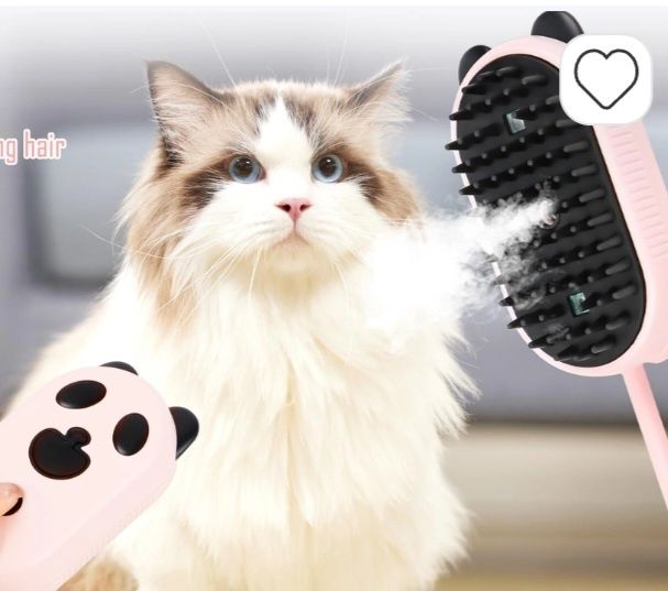 Perie cu aburi pentru caini/pisici